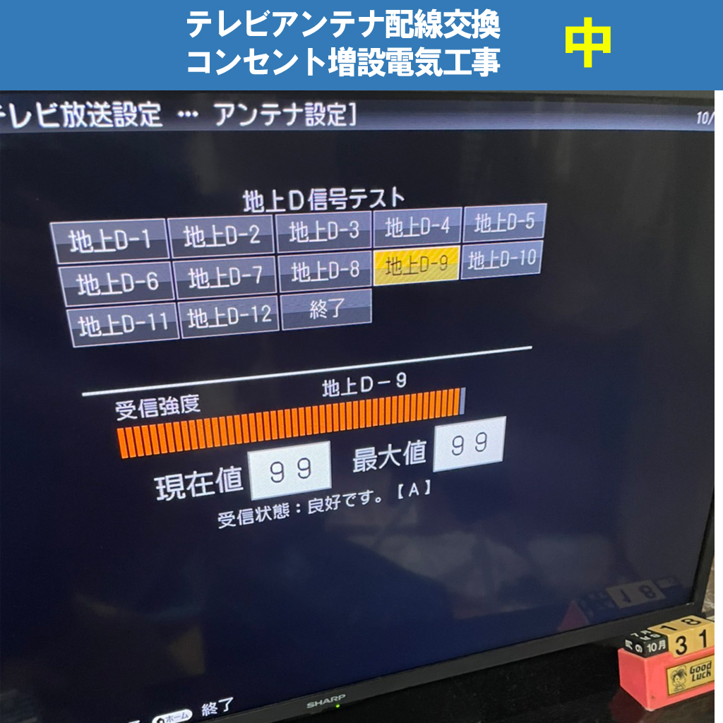 テレビアンテナ配線交換・コンセント増設電気工事／DXアンテナ 2DLCS 屋外用2分配器(全端子通電形)｜川崎市川崎区