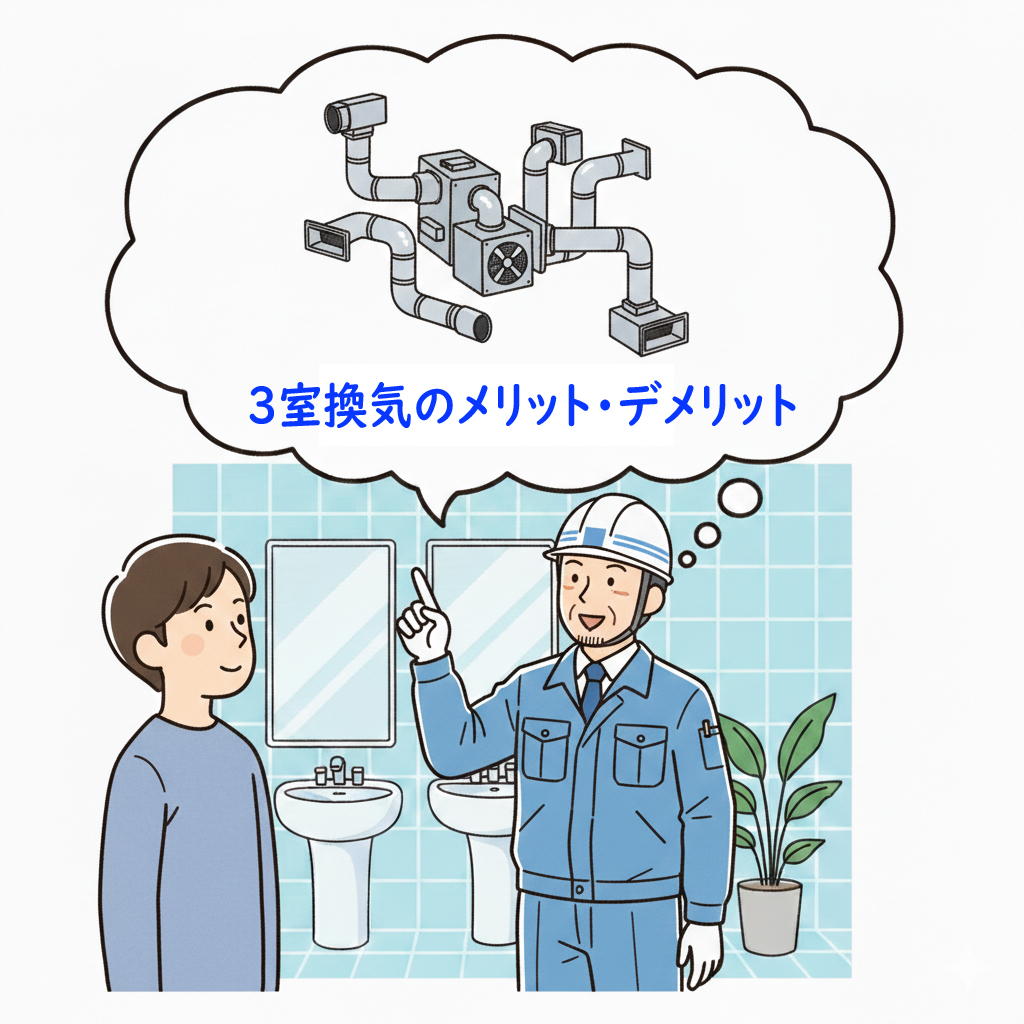 浴室換気乾燥暖房機とキッチン換気扇の交換配線電気工事（交換機種：BF-533SHD 3室タイプの電動ダンパー付き 高須産業、VD-13ZY13 天井埋込形 三菱電機）