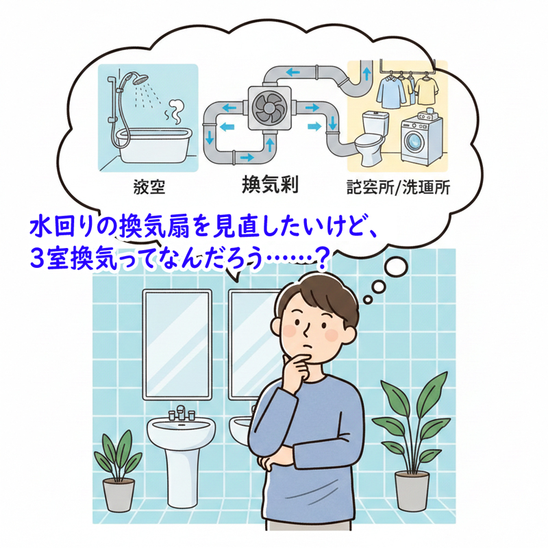 浴室換気乾燥暖房機とキッチン換気扇の交換配線電気工事（交換機種：BF-533SHD 3室タイプの電動ダンパー付き 高須産業、VD-13ZY13 天井埋込形 三菱電機）