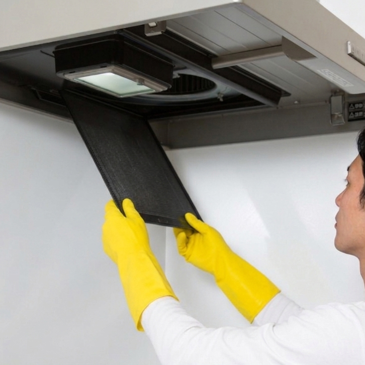 掃除の手間か、初期費用か。レンジフード交換で後悔しないための3つの基準(交換機種:三菱電機 V-602K9-BK)レンジフード交換配線電気工事|川崎市川崎区